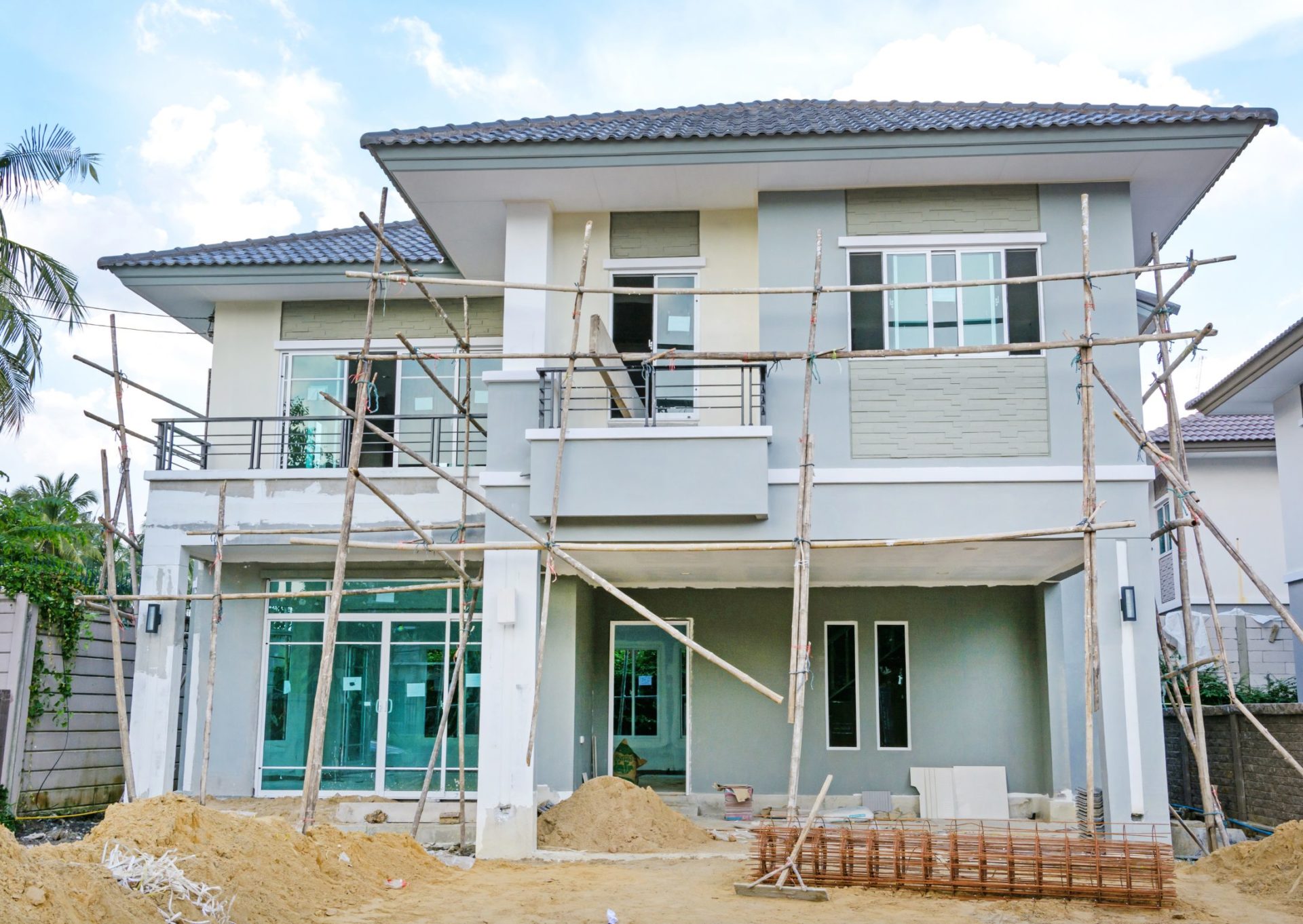 注文住宅建設中の戸建て